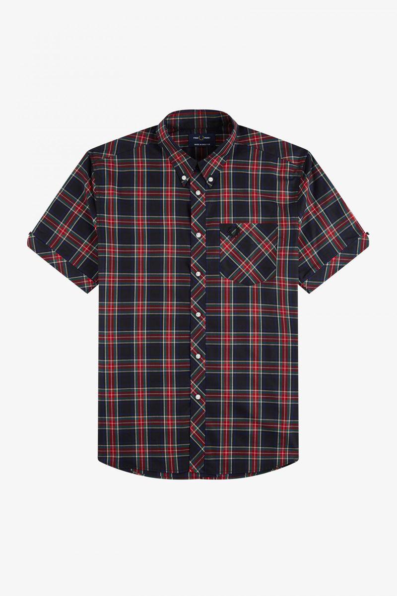 Black Fred Perry M3849 Men's Shirts | PH 1506KORI